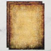 金ゴールド素朴ブラウンテクスチャ背景スクラップブック (正面/裏面)