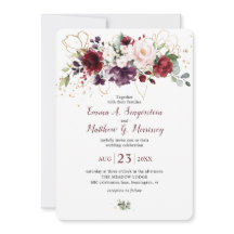 金ゴールド素朴ブルゴーニュワイン赤面フローラ結婚ズ