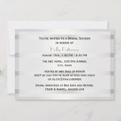 金ゴールド素朴ホースシューズシルバーWht Hブライダルシャワー 招待状 (裏面)
