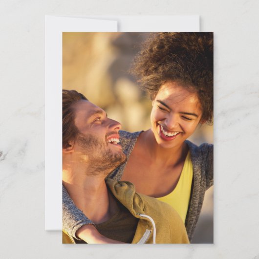 金ゴールド素朴モノグラム緑のフォトカップルのシャワー 招待状 (裏面)