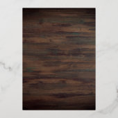 金ゴールド素朴ワイングラス木第80誕生日 箔招待状 (裏面)