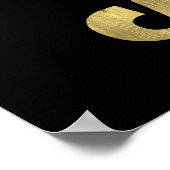 金ゴールド素朴山羊座ヤギ2 ポスター (角)