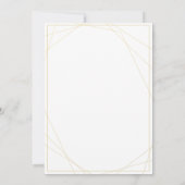 金ゴールド素朴幾何学的ブルゴーニュフローラ 招待状 (裏面)