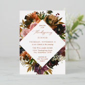 金ゴールド素朴秋フローラ感謝祭S2 箔招待状 (立ち正面)
