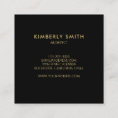 金ゴールド紫アメジスト宝石 スクエア名刺 (裏面)