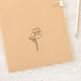 金ゴールド紫パンジーの花 シール