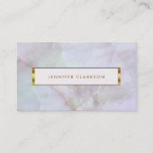 金ゴールド紫石英宝石地形 名刺 (正面)