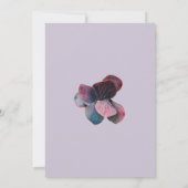 金ゴールド紫紫紫紫陽花結婚のリハーサルディナー 招待状 (裏面)