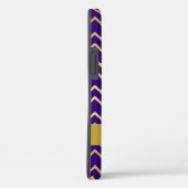 金ゴールド紫色のアールデコ幾何学的パターンのパーソナライズ Case-Mate iPhoneケース (裏面 / 右)