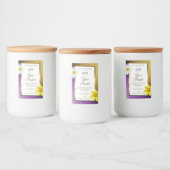 金ゴールド紫色のメタリックホワイトプロダクトラベルの追加ロゴ フードラベル (ボトル)