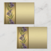 金ゴールド紫色の名刺 名刺 (正面/裏面)