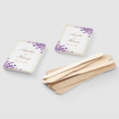 金ゴールド紫色の水彩バイオレットラベンダー結婚ズ ハンドファン (組立なし)