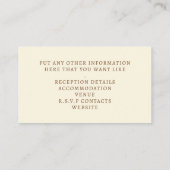 金ゴールド結婚が詳細エンクロージャカードを鳴らす エンクロージャーカード (裏面)