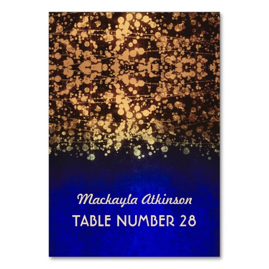 金ゴールド結婚と青の護衛カード テーブルナンバー (正面)