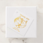 金ゴールド結婚に感謝する、狼のカップル フェイバータグ (箱)