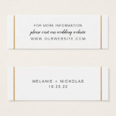 金ゴールド結婚のウェブサイトまたは情報カード (正面&裏面)