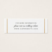 金ゴールド結婚のウェブサイトまたは情報カード (正面)