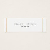 金ゴールド結婚のウェブサイトまたは情報カード (裏面)