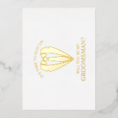 金ゴールド結婚のスーツパーソナライズされたの求人者案 箔招待状 (正面)