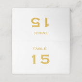 金ゴールド結婚のテーブル番号 プレイスカード (外部開封)