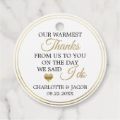 金ゴールド結婚のハートが最も暖か感謝していい |ありがとうございます フェイバータグ (裏面)