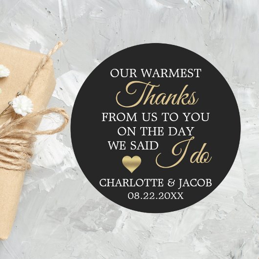 金ゴールド結婚のハートが最も暖か感謝していい |ありがとうございます ラウンドシール