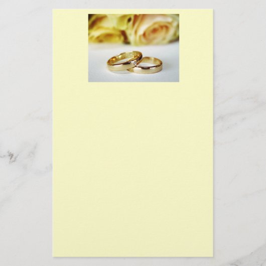 金ゴールド結婚のバンド 便箋 (正面)