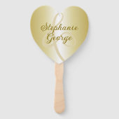 金ゴールド結婚のファンの持ち持ちことわざ ハンドファン (正面)