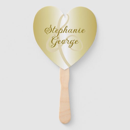 金ゴールド結婚のファンの持ち持ちことわざ ハンドファン (正面)