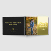 金ゴールド結婚のフォイルのゲストブック ゲストブック (全面)