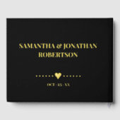 金ゴールド結婚のフォイルのゲストブック ゲストブック (裏面)