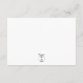 金ゴールド結婚のホワイトウェディングレセプションでのリングや輪 エンクロージャーカード (裏面)