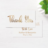 金ゴールド結婚のメッセージカード挿入カード (デスク)