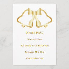 金ゴールド結婚のメニューベルとリボン メニュー