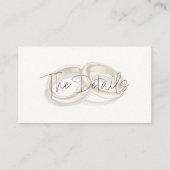 金ゴールド結婚のリングが詳細の背後に エンクロージャーカード (正面)