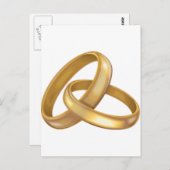 金ゴールド結婚のリングや輪が絡み合う ポストカード (正面/裏面)