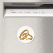 金ゴールド結婚のリングや輪が絡み合う マグネット (インサイチュ (食洗機))