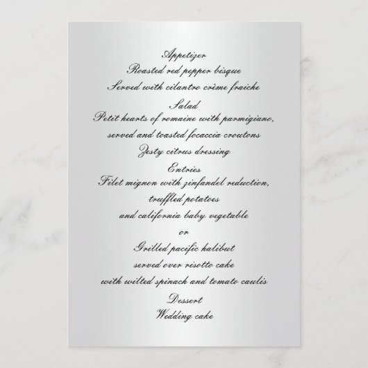 金ゴールド結婚のリングや輪とハートのメ結婚ニュー・カード メニュー (裏面)