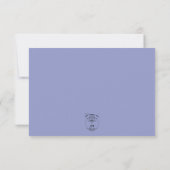 金ゴールド結婚のリングや輪Periwinkle結婚's 出欠カード (裏面)