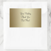 金ゴールド結婚のワインラベルのシール 長方形シール (バッグ)