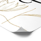 金ゴールド結婚の写真プロップポスター ポスター (角)