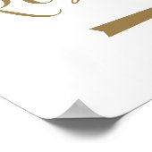 金ゴールド結婚の化粧室の右矢印記号 ポスター (角)