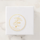 金ゴールド結婚の幸せに対する鍵は愛オープンボトル フェイバータグ (箱)