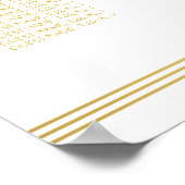 金ゴールド結婚の座席表ポスター ポスター (角)