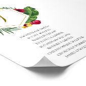 金ゴールド結婚の座席表 ポスター (角)