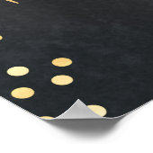 金ゴールド結婚の座席表 ポスター (角)