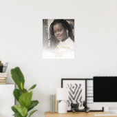 金ゴールド結婚の愛するメモリ予約シート愛する人 ポスター (ホームオフィス)