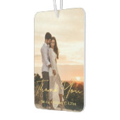 金ゴールド結婚の手書き感謝してい写真 カーエアーフレッシュナー (左)