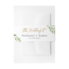 金ゴールド結婚の招待状用帯 招待状ベリーバンド