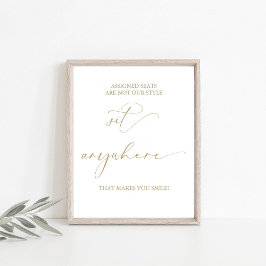 金ゴールド結婚の指定席は我々のスタイルではない 台座サイン